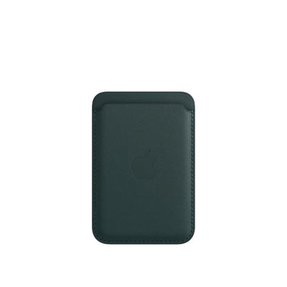 iphone leather wallet with magsafe forest green